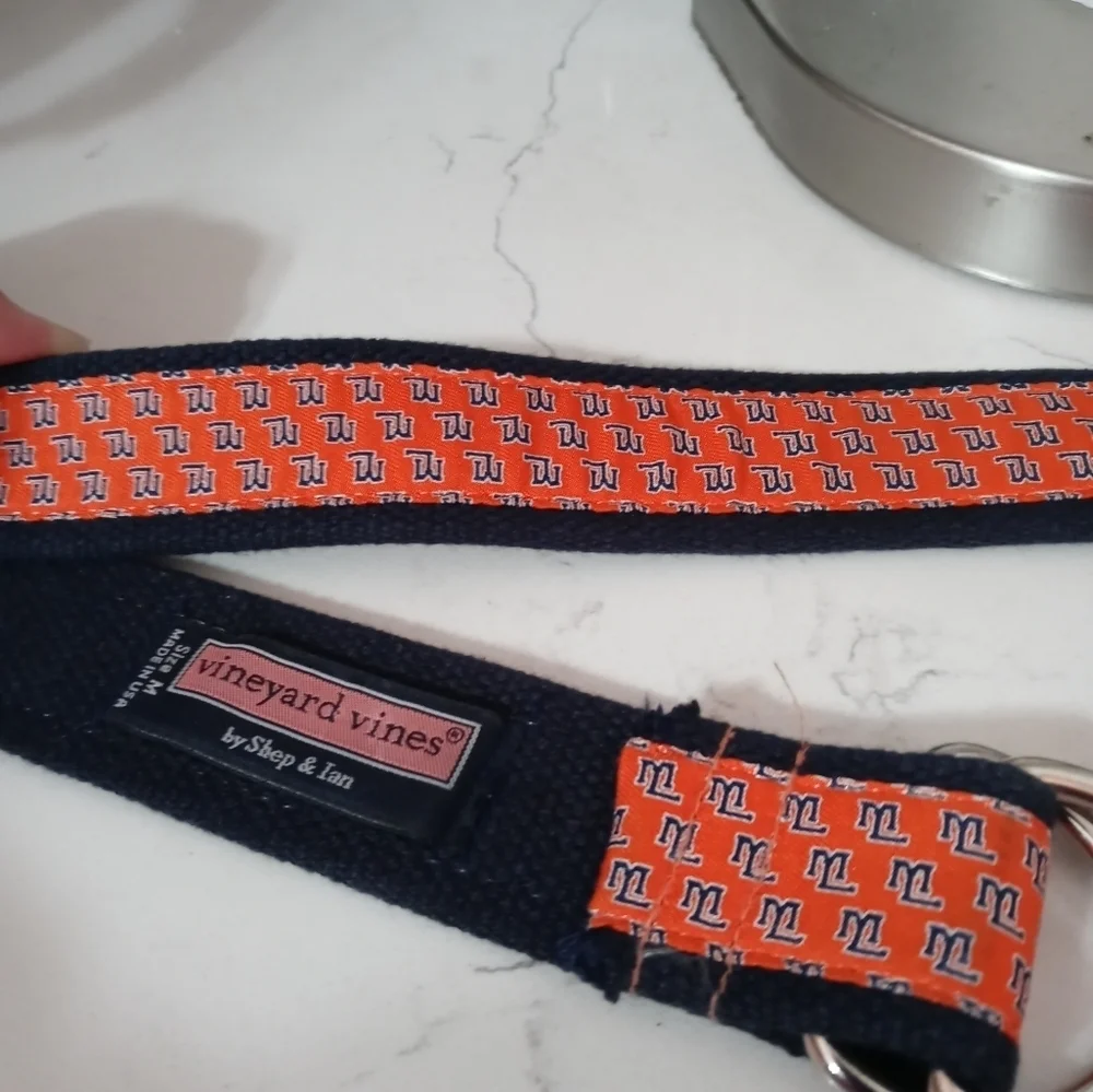 Vineyard Vines Mountain Lakes Educational Foundation 100% Cotton Canvas Belt
